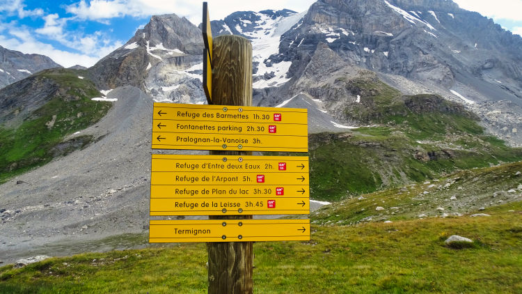 Col de la Vanoise et le refuge le lac Long le lac Rond
