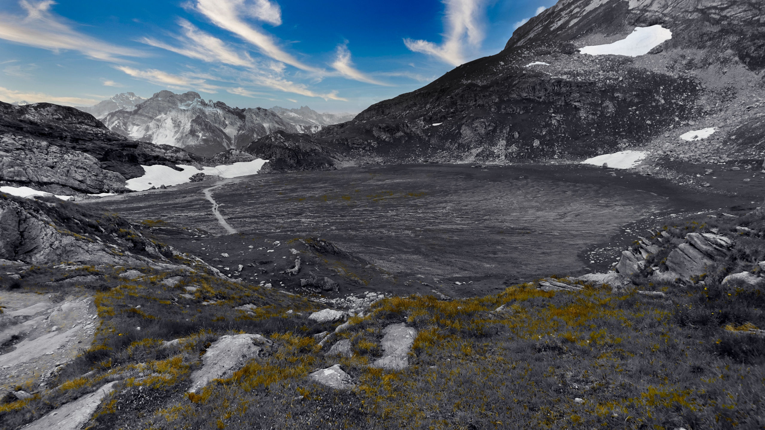 Le lac des Assiettes massif de la Vanoise