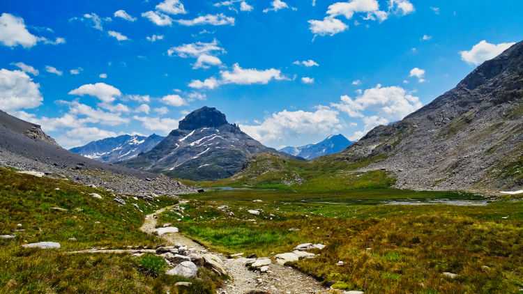 Col de la Vanoise et le refuge le lac Long le lac Rond