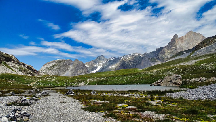 Col de la Vanoise et le refuge le lac Long le lac Rond
