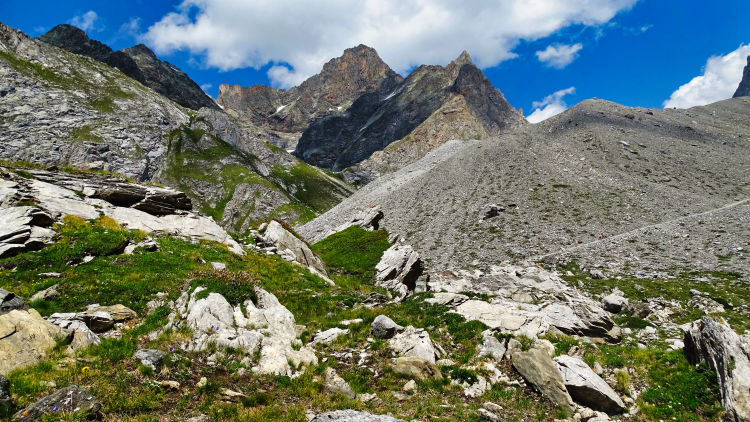 Col de la Vanoise et le refuge le lac Long le lac Rond
